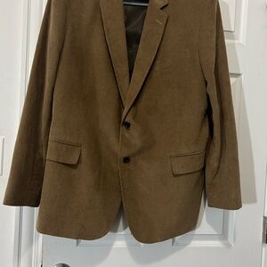 Stafford Men's Brown Corduroy Elbow Patches Classic Fit Sports Coat Size 50R